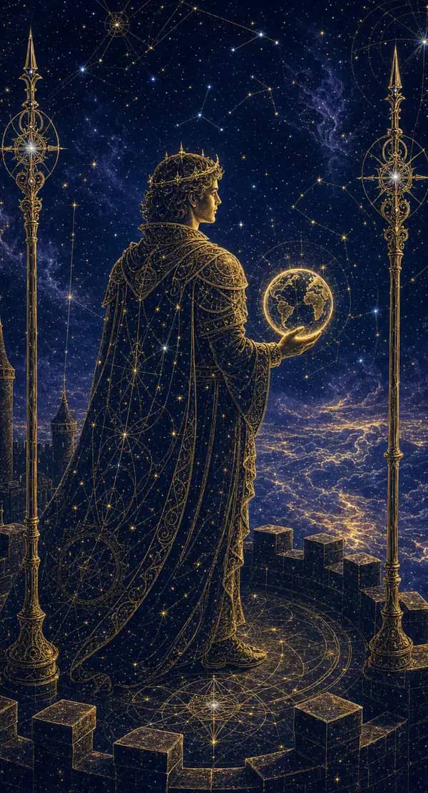 La carte Deux de Bâtons du jeu de tarot quantique