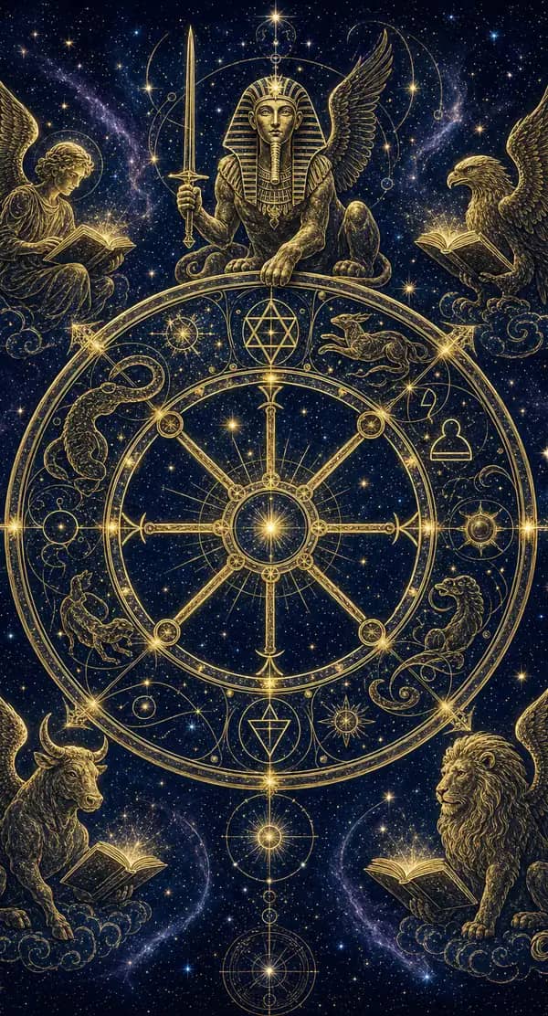 La carte La Roue de Fortune du jeu de tarot quantique