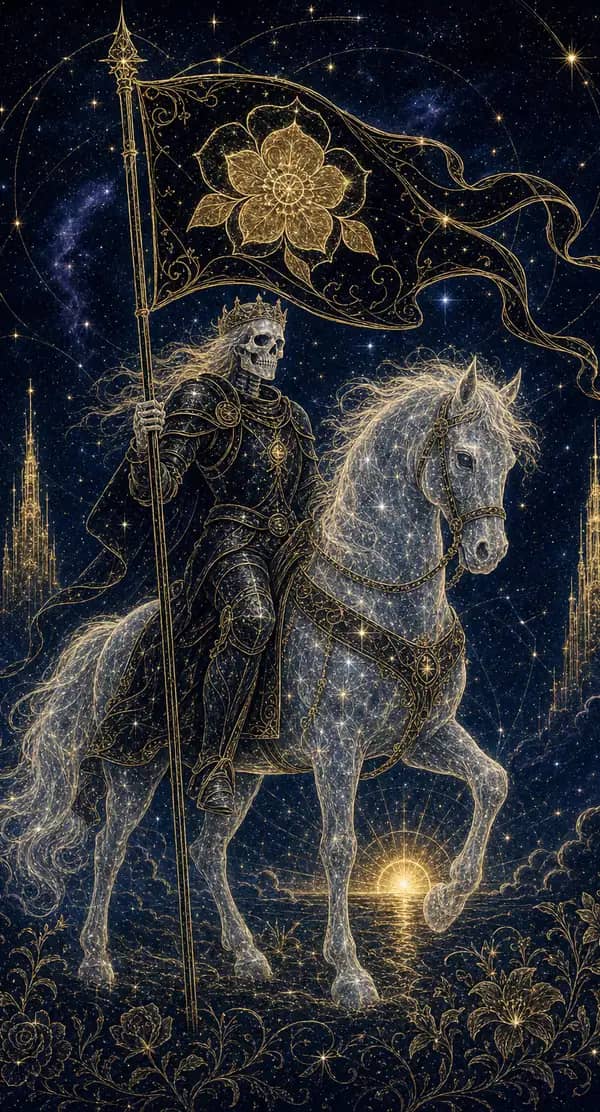 La carte La Mort du jeu de tarot quantique