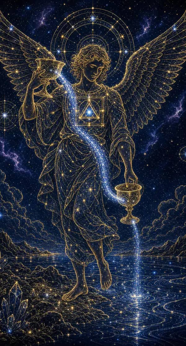 La carte La Tempérance du jeu de tarot quantique