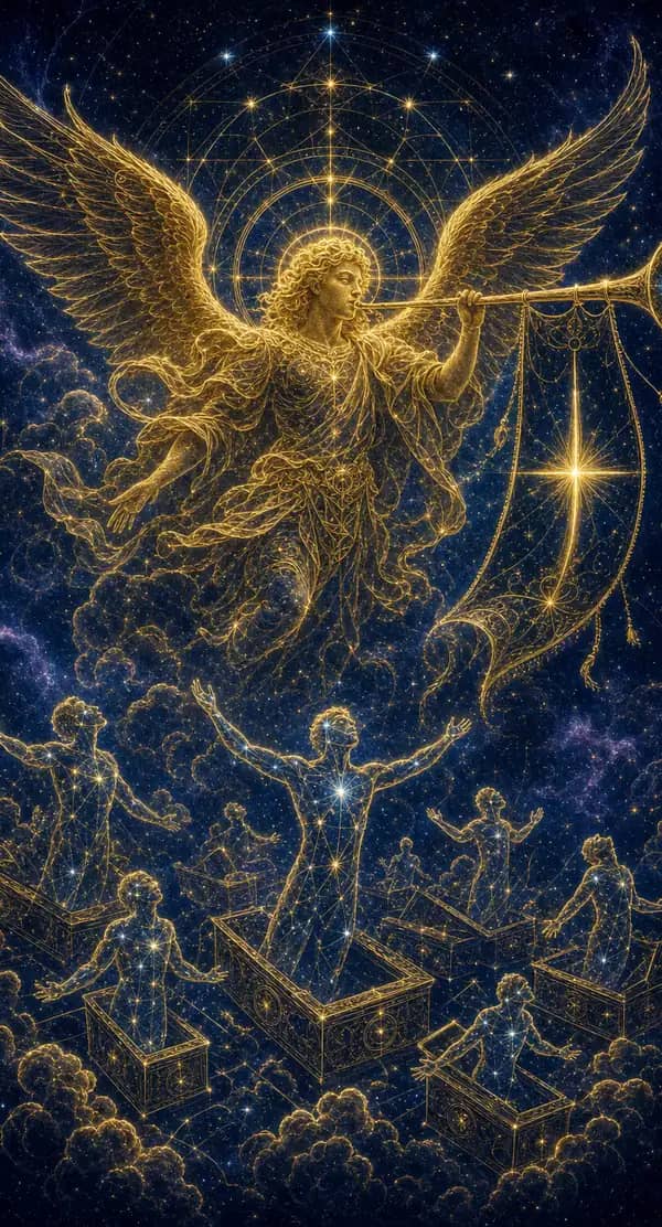 La carte Le Jugement du jeu de tarot quantique