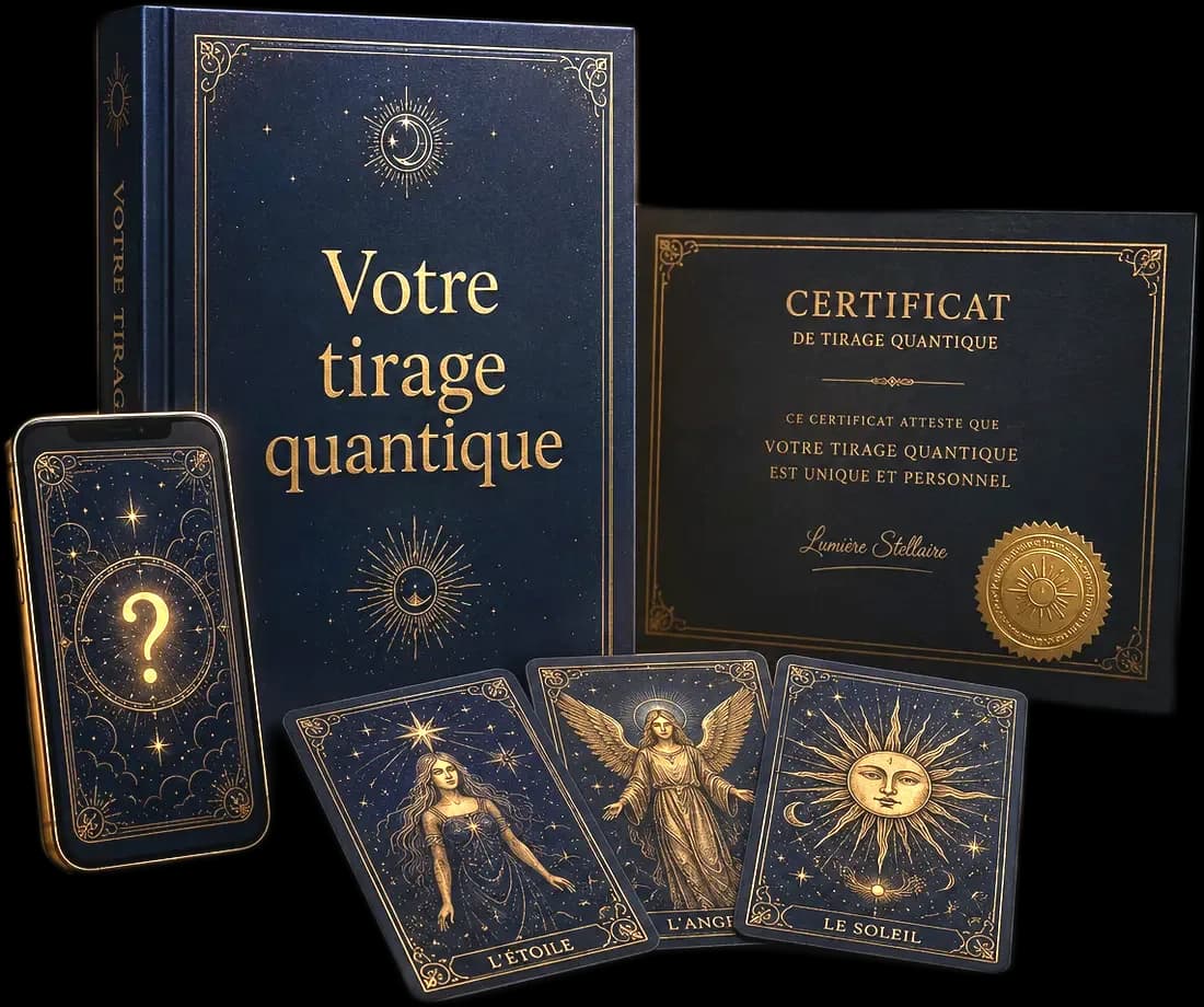 Tout ce que vous recevez : votre lecture, vos cartes, le certificat et votre carte fétiche